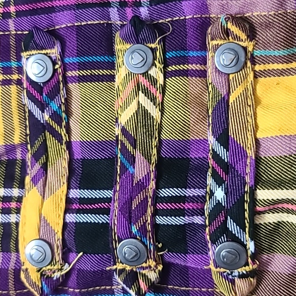 4 for $28 - The Children's Place Girls 3T Yellow & Purple Plaid Dress - Picture 4 of 6